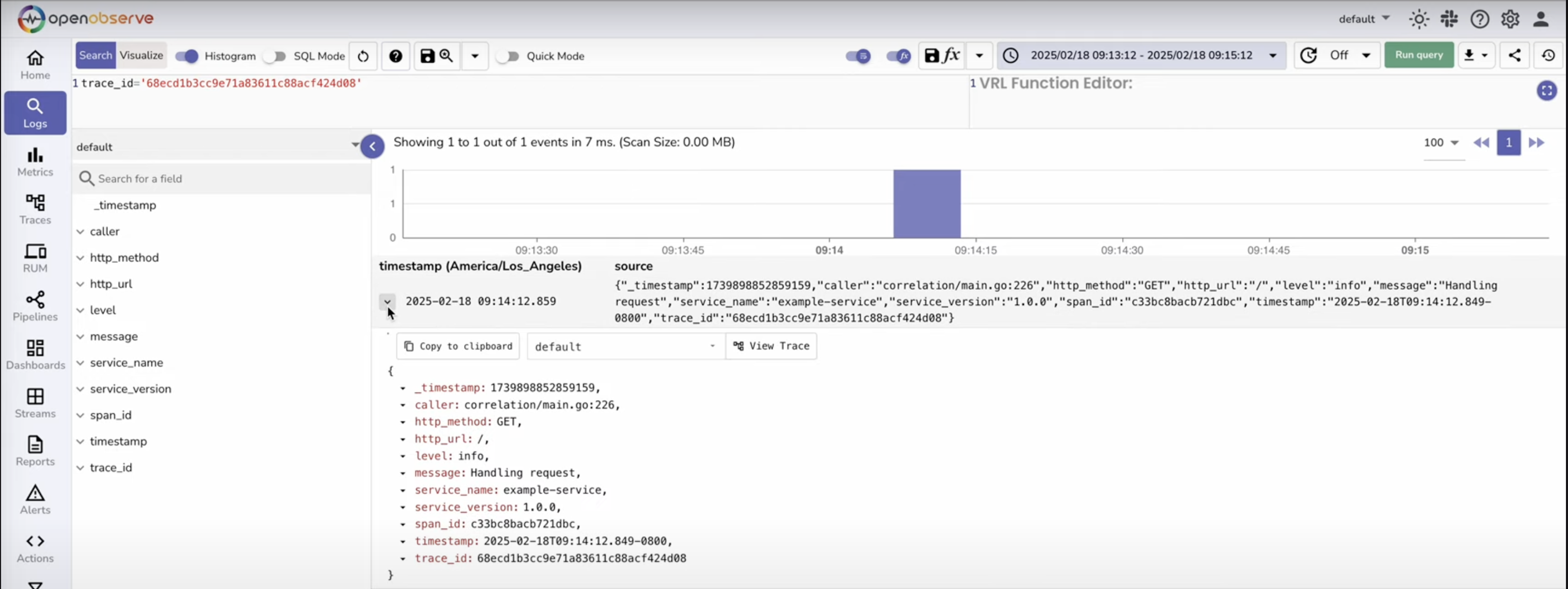 Trace Search