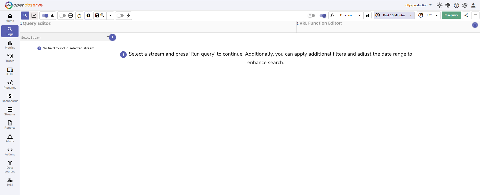 logs page