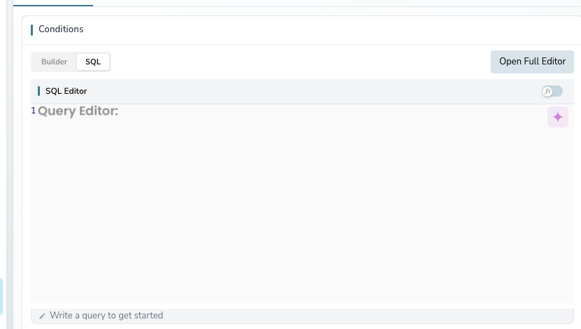 SQL editor