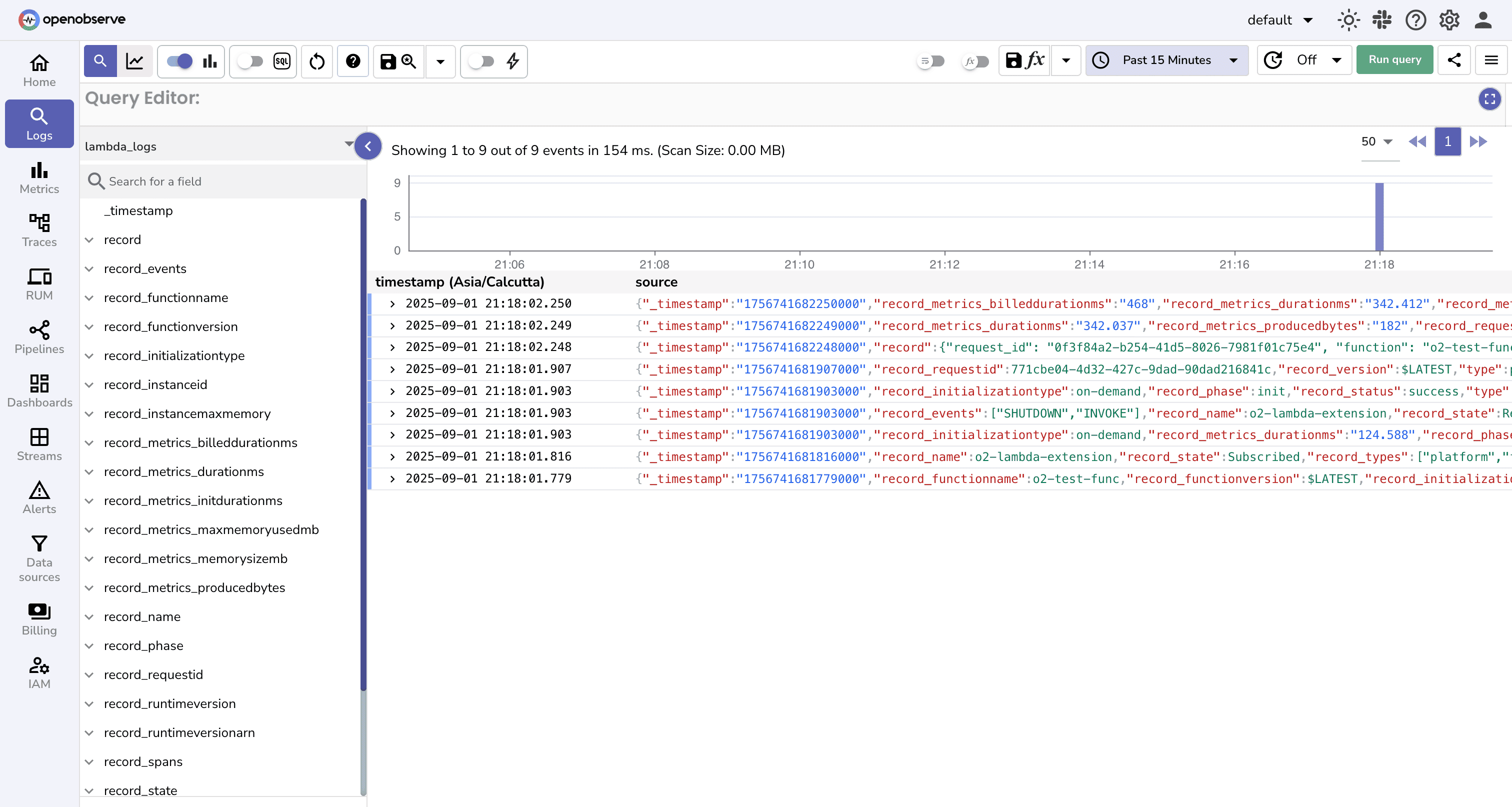 Verify Logs in OpenObserve