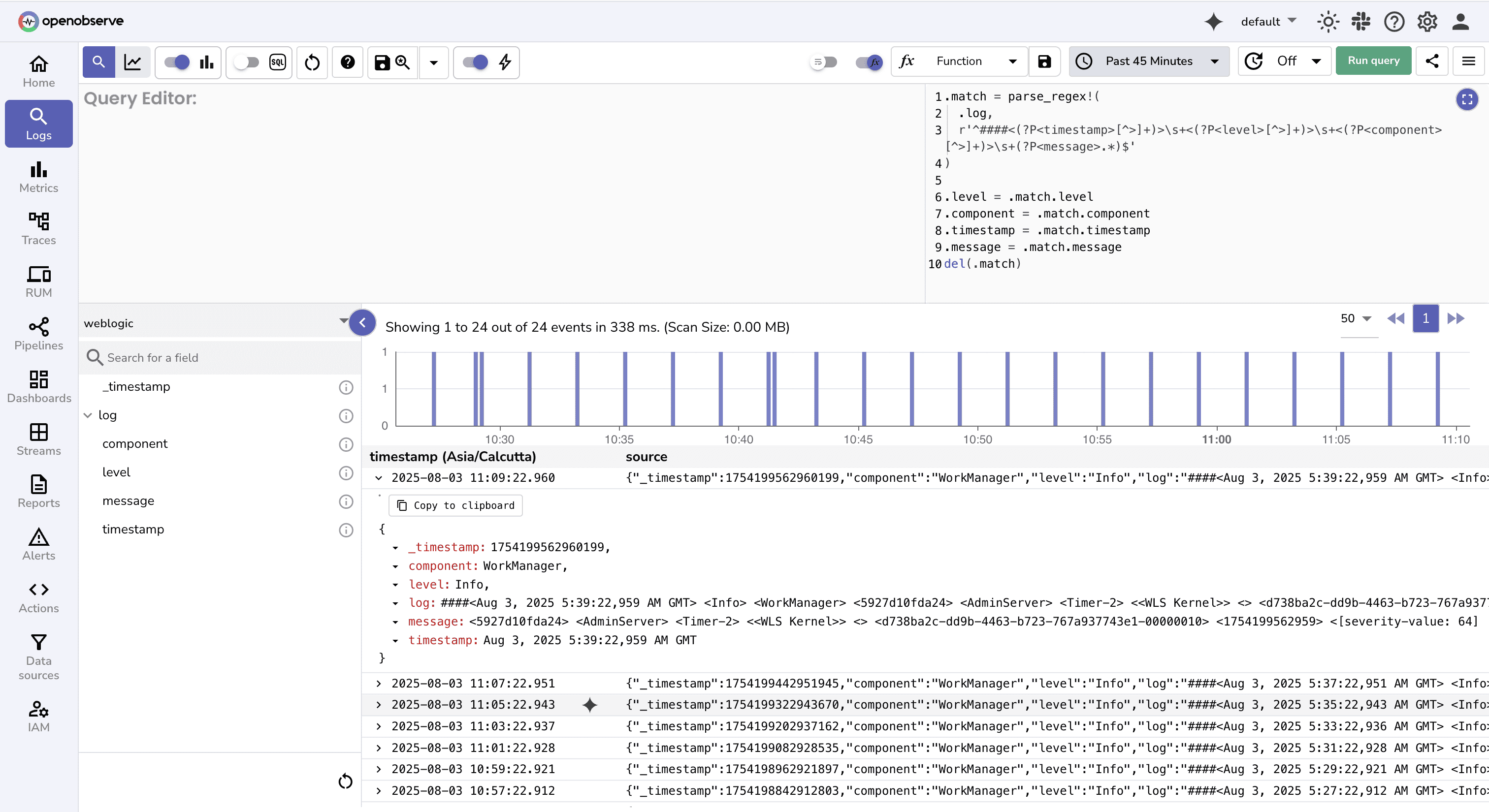 Parse Logs with VRL