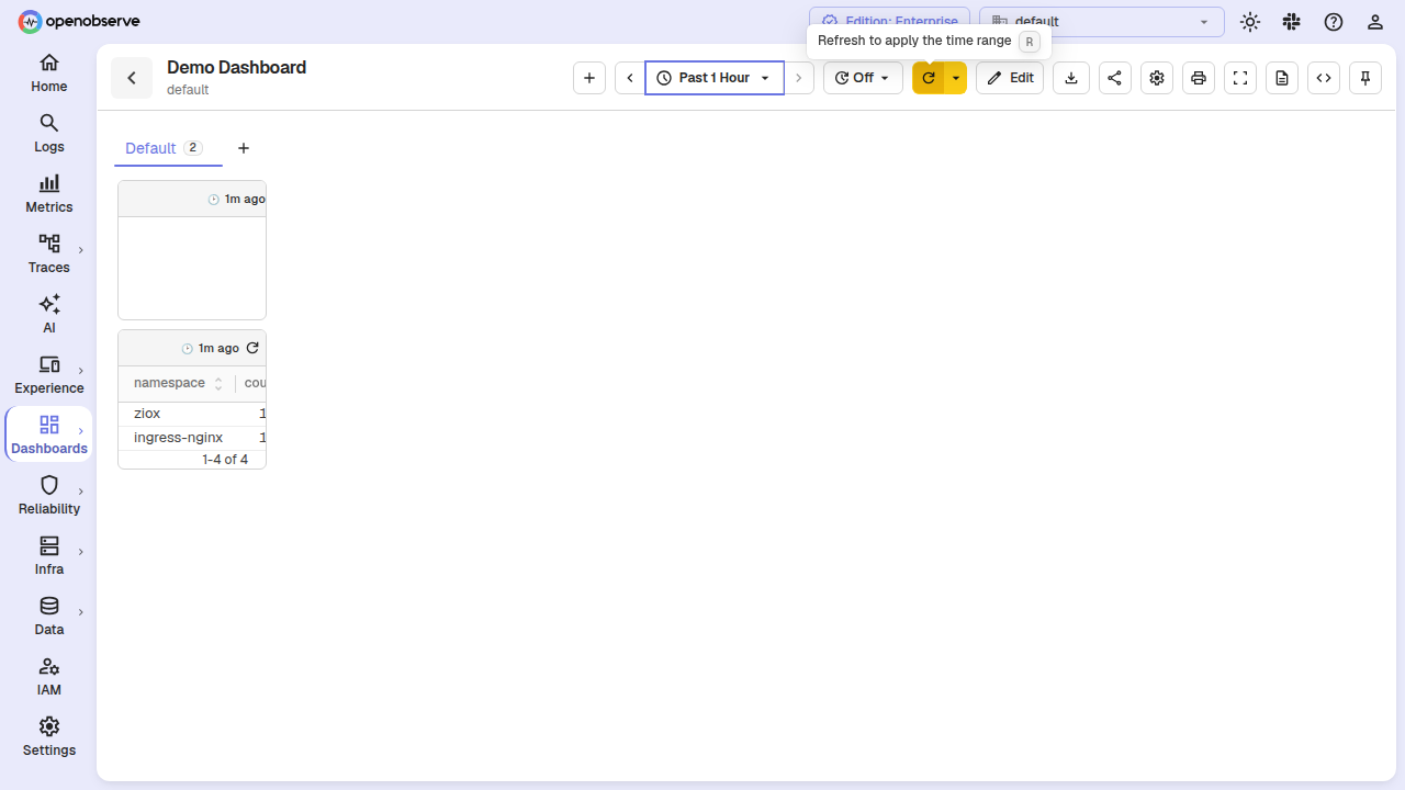 the yellow Refresh button indicating a waiting time range